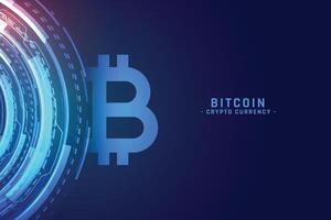 numérique bitcoin La technologie concept crypto-monnaie Contexte vecteur