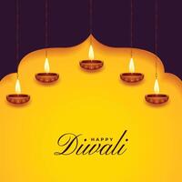 content diwali Contexte avec diya décoration vecteur