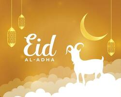 agréable eid Al adha vacances salutation conception vecteur