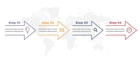 La Flèche ligne style moderne infographie conception vecteur