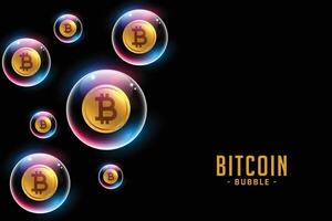bitcoin bulle concept Contexte conception vecteur