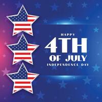 américain indépendance journée Contexte pour 4e de juillet vecteur