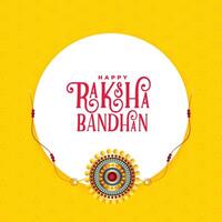 raksha bandhan Jaune salutation carte conception vecteur