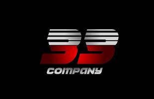 logo numéro 33 conception d'icônes noires grises rouges pour les entreprises et les entreprises vecteur