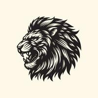 Lion tête vecteur illustration sur blanc Contexte pour tatouage ou T-shirt conception