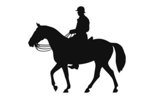 une cavalerie noir silhouette isolé sur une blanc Contexte vecteur