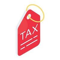 modifiable icône de impôt étiquette vecteur