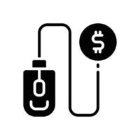 Payer par Cliquez sur icône. vecteur glyphe icône pour votre site Internet, mobile, présentation, et logo conception.