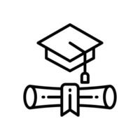 l'obtention du diplôme icône. vecteur ligne icône pour votre site Internet, mobile, présentation, et logo conception.