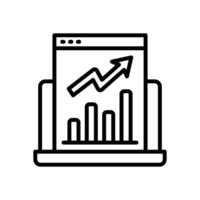 marché une analyse icône. vecteur ligne icône pour votre site Internet, mobile, présentation, et logo conception.