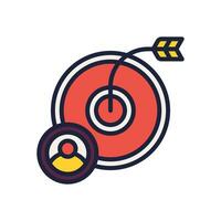 cible icône. vecteur rempli Couleur icône pour votre site Internet, mobile, présentation, et logo conception.