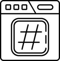 icône de ligne de hashtag vecteur