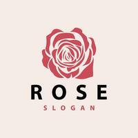 Rose logo conception inspiration jardin plante la nature temple illustration Rose fleur vecteur silhouette