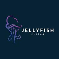 méduse logo mer animal conception avec produit marque inspiration Facile minimaliste ligne vecteur modèle