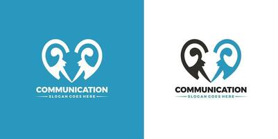 la communication logo conception modèle vecteur pro vecteur