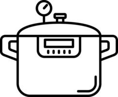 pression cuisinier ligne icône vecteur