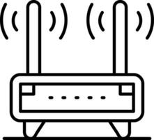 icône de ligne de routeur vecteur