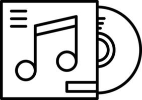 CD couverture ligne icône vecteur