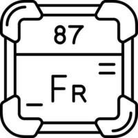 francium ligne icône vecteur