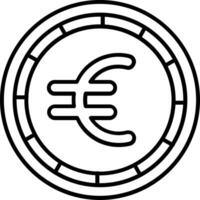 icône de la ligne euro vecteur