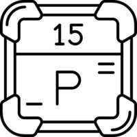 phosphore ligne icône vecteur