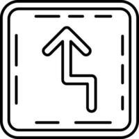 icône de ligne en zigzag vecteur