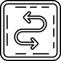 icône de ligne en zigzag vecteur