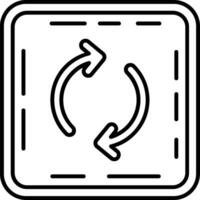 icône de ligne de boucle vecteur