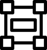 rectangle Cadre ligne icône vecteur