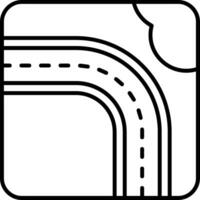icône de ligne d'autoroute vecteur
