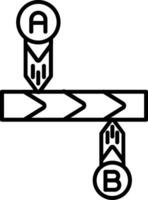 icône de ligne de chronologie vecteur