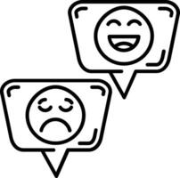 emojis ligne icône vecteur