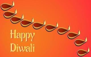 illustration de bannière joyeux diwali, illustration de fond créatif joyeux diwali. vecteur