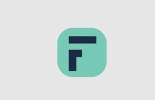 alphabet f icône carré vert lettre création de logo pour entreprise et entreprise vecteur
