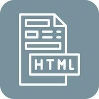 icône de vecteur de fichier html