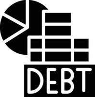 icône de vecteur de dette
