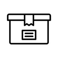 boîte icône ou logo illustration contour style. Icônes commerce électronique. vecteur