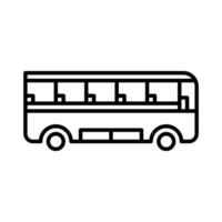autobus icône vecteur ou logo illustration contour noir Couleur style