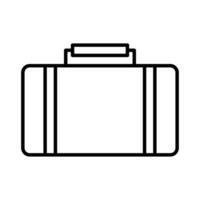 valise icône vecteur ou logo illustration contour noir Couleur style
