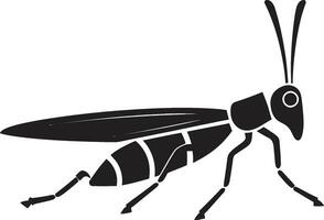 teinte verte vecteur sauterelle icône création sauterelleélégance artistique insecte emblème