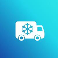 icône de vecteur de camion frigo