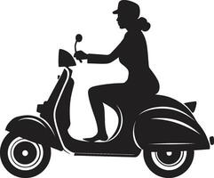 métropolitain mobilité femme emblème Urbain élégance noir vecteur conception