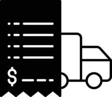 transport facture solide glyphe vecteur illustration