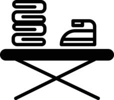 repassage table solide glyphe vecteur illustration