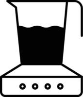 mixer broyeur solide glyphe vecteur illustration