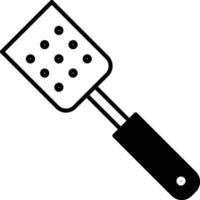 spatule solide glyphe vecteur illustration