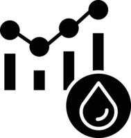 pétrole rapport solide et glyphe vecteur illustration