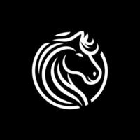 Créatif cheval logo avec ligne art concept, ranch et ferme logo, logo référence. vecteur