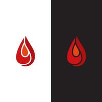 une rouge et noir logo avec une laissez tomber de du sang ou Feu vecteur