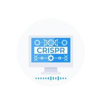 crispr, technologie d'édition du génome, illustration vectorielle vecteur